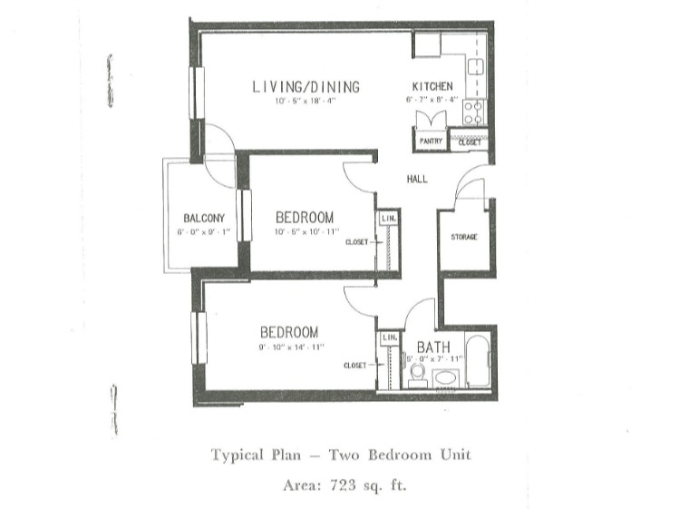 2 Bedroom Floor Plan